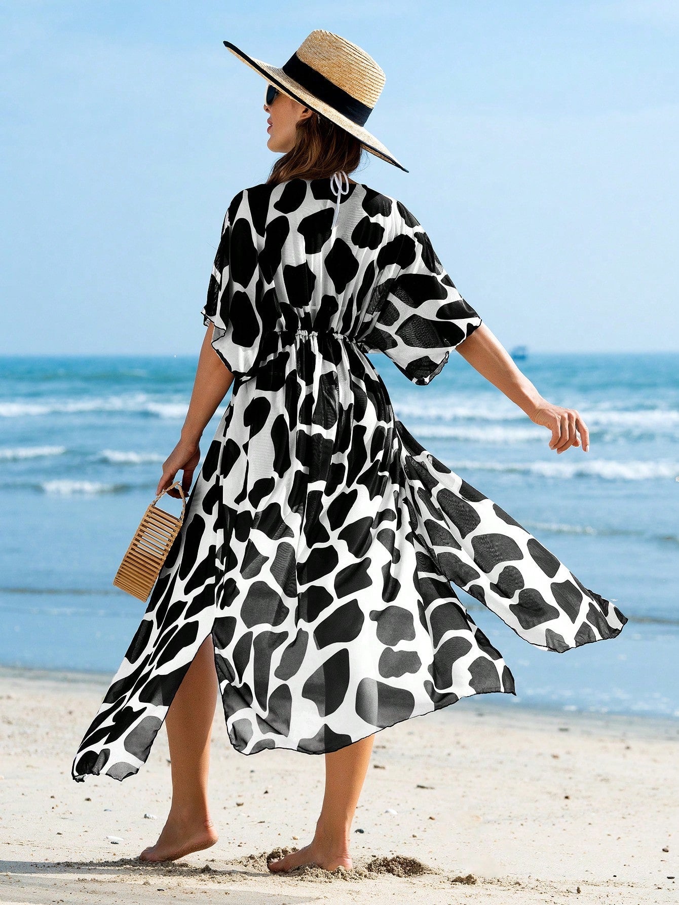 Saída de Praia Longa de Malha Transparente